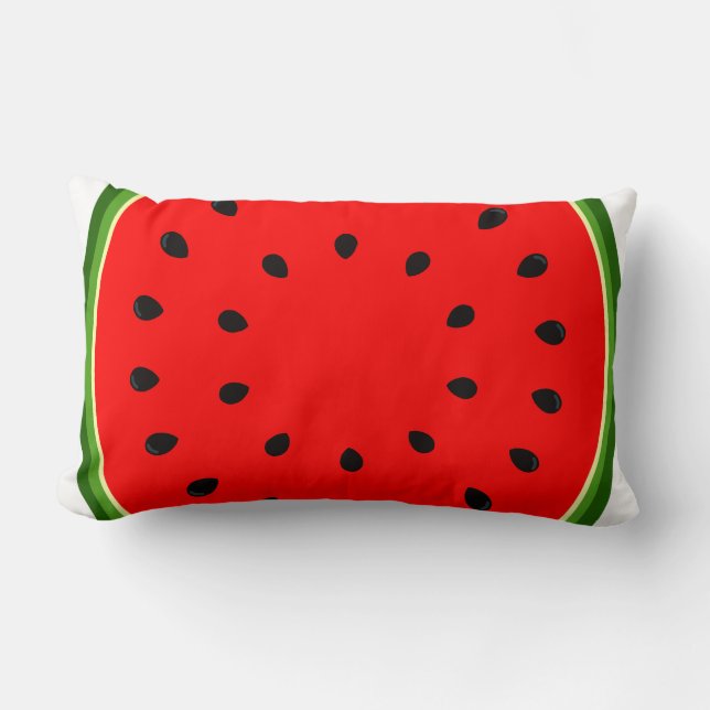 Coussin Rectangle Couleur mignonne pastèque rouge déco enfants (Recto)