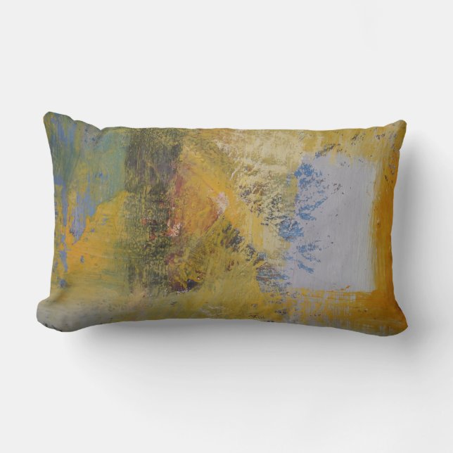 Coussin Rectangle Couleur Pastel Jaune Moderne Moelleuse Couleur Abs (Recto)
