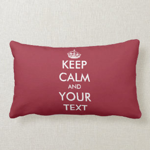 Coussin Rectangle Couleur personnalisée Garder calme jeter lumbar c