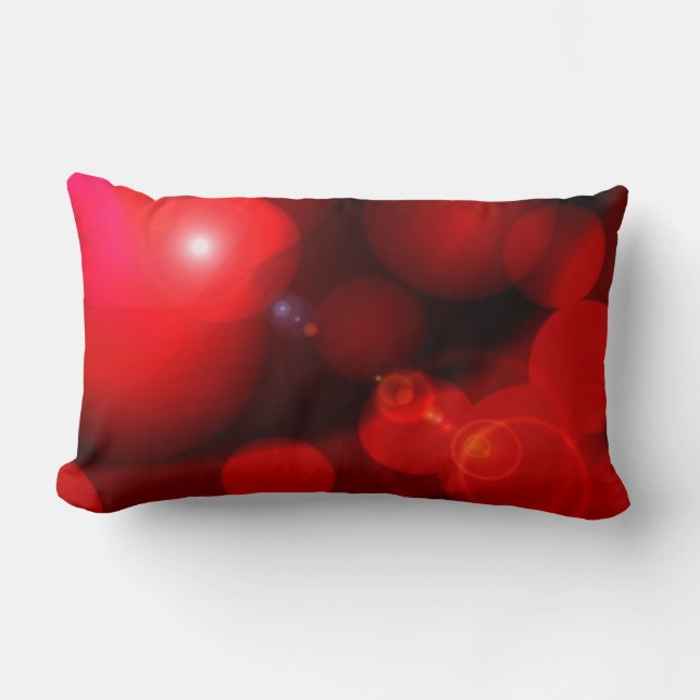 Coussin Rectangle Couleur rouge foncé moderne Abstrait (Recto)