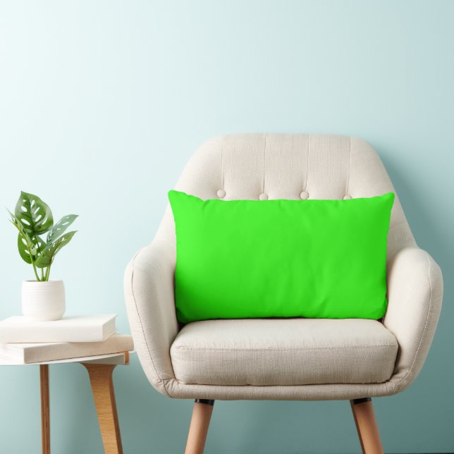 Coussin Rectangle Couleur uni verte minimale (Chaise)