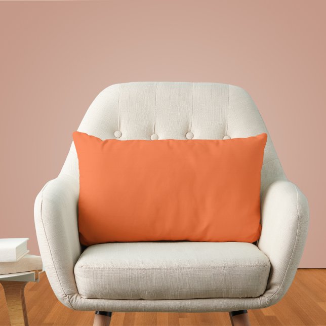 Coussin Rectangle Couleur vive orange brûlée (Créateur téléchargé)