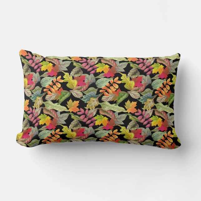 Coussin Rectangle Couleurs d'automne | Feuilles d'automne (Recto)