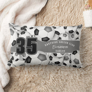 Coussin Rectangle couleurs noir gris de l'équipe Beaucoup de balles 