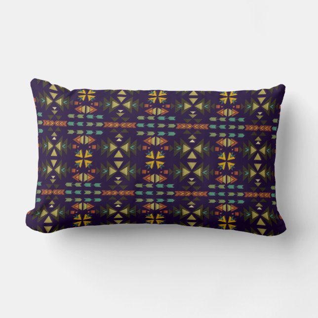 Coussin Rectangle Couleurs sombres Style Sud-Ouest (Recto)