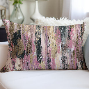 Coussin Rectangle Coups de pinceau modernes abstraits tendance