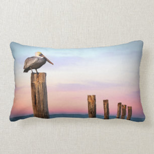 Coussin Rectangle Courriers et une plage du pélican   Fort Myers, l