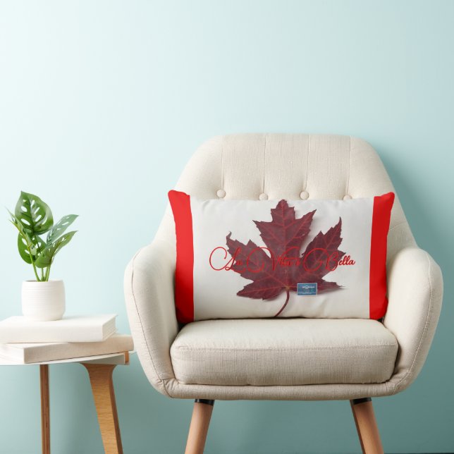 Coussin Rectangle Coussin3-R&W(Maple Leaf-Bella-A)RFPMDesigns ©️ 202 (Chaise)