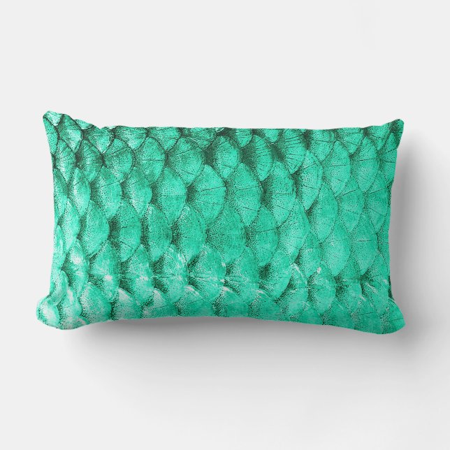 Coussin Rectangle "Coussin d'échelle de poissons " (Recto)