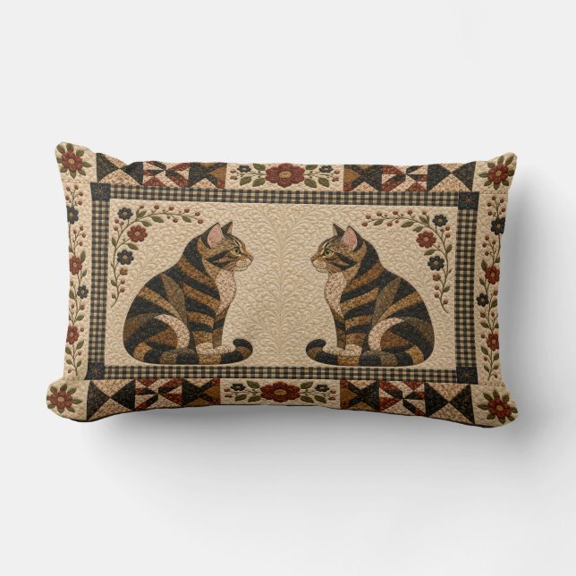 Coussin Rectangle Couverture chat tigré (Recto)