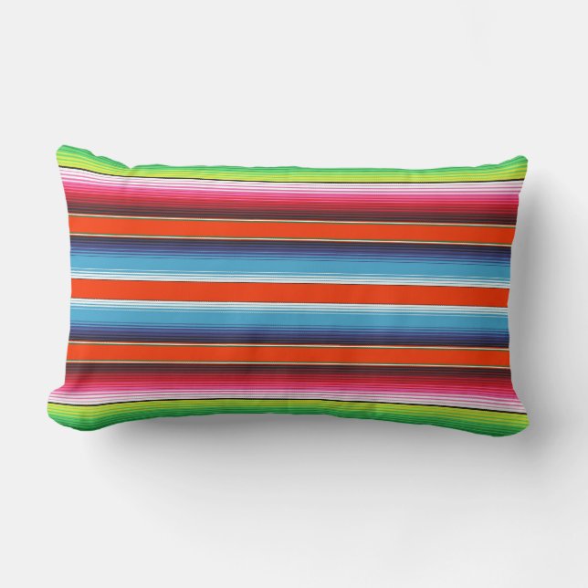 Coussin Rectangle Couverture traditionnelle de Mexicain de fiesta de (Recto)