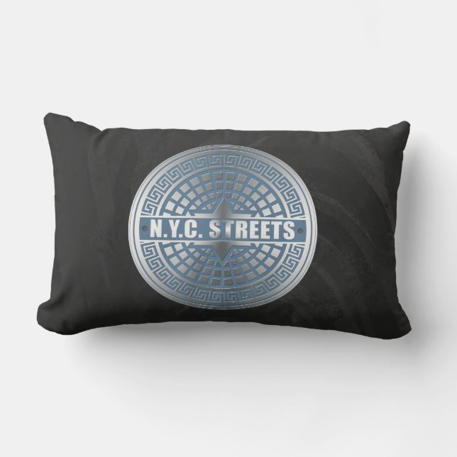 Coussin Rectangle Couvertures de trou NYC (Recto)