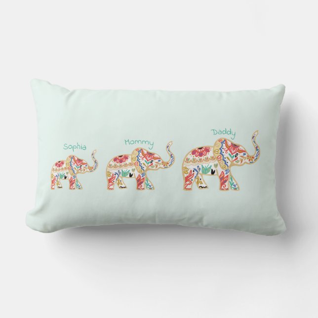 Coussin Rectangle Crèche fleurie décorative florale élégante (Recto)