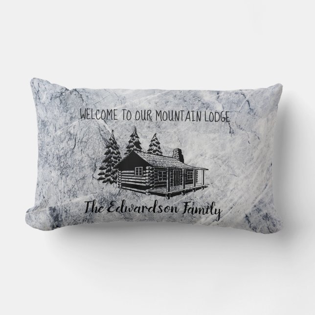 Coussin Rectangle Créez votre propre loge bienvenue de famille de (Recto)