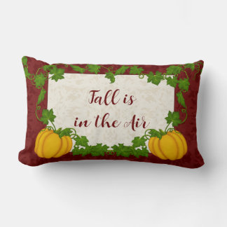 Coussin Rectangle Crème d'automne et Citrouille de fleur de marron