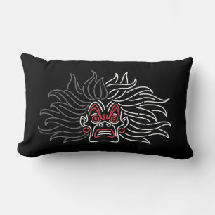Coussin Rectangle Cruela de Vil  Visage néon