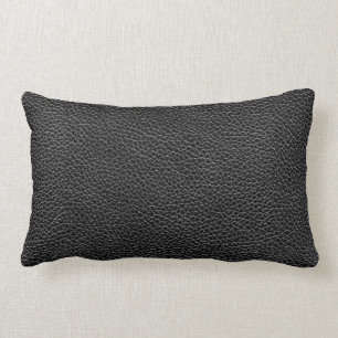 Coussin Rectangle Cuir noir de Faux