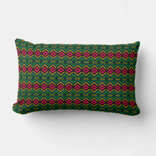 Coussin Rectangle Cushion rect. Jimette Design red yellow and green