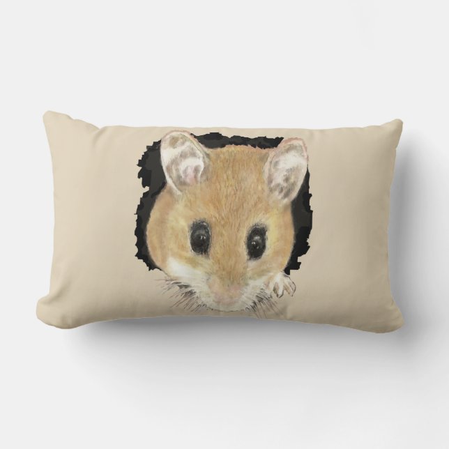 Coussin Rectangle Cute Petite Aquarelle Animaux Poche Souris Animal  (Recto)