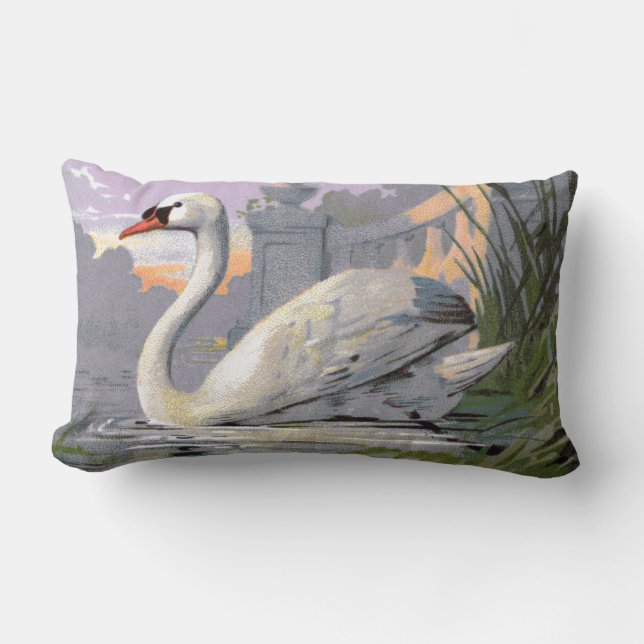 Coussin Rectangle Cygne du lac de Lugano (Recto)