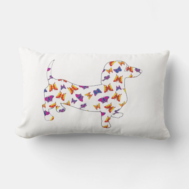 Coussin Rectangle Dachshund Butterfly Doxie (Recto)