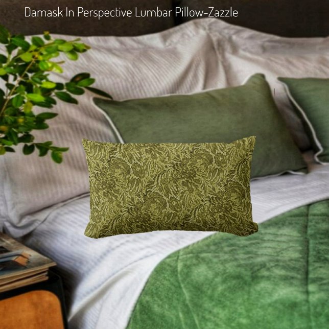 Coussin Rectangle Damask En Perspective (Créateur téléchargé)