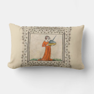 Coussin Rectangle Dame avec une tête de licorne