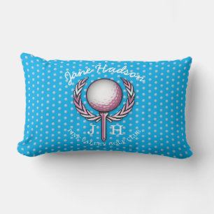 Coussin Rectangle Dames Elegant Golf Monogramme Design