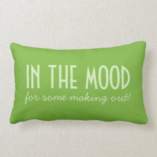 Coussin Rectangle Dans l'humeur/pas ce soir le carreau fait sur