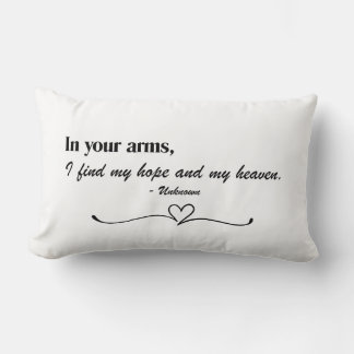 Coussin Rectangle "Dans vos bras" Script Love Jeu d'oreiller