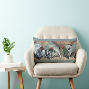 Coussin Rectangle Danseurs lacant leurs chaussures par Edgar Degas