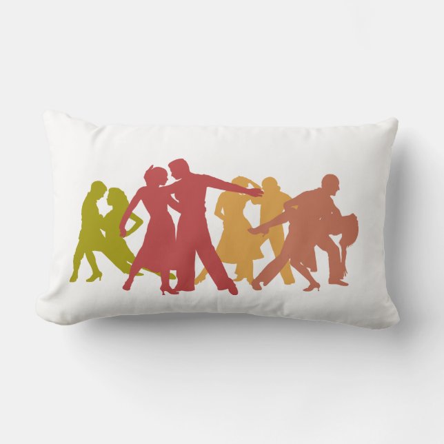 Coussin Rectangle Danseurs latins colorés (Recto)