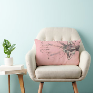 Coussin Rectangle Danseuse de dos, mains sur les hanches par Edgar D