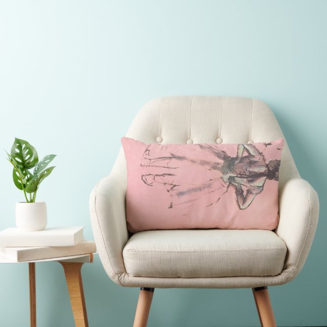 Coussin Rectangle Danseuse de dos, mains sur les hanches par Edgar D (Chaise)