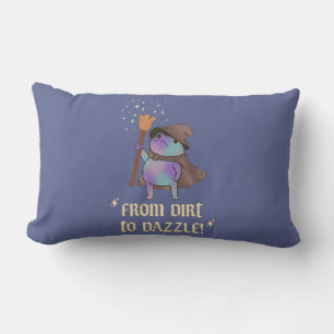 Coussin Rectangle De la boue à l'éclat Chapeau de sorcière de grenou