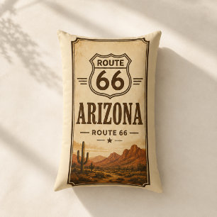 Coussin Rectangle Décor Accent Lodge du désert de la route 66 en Ari