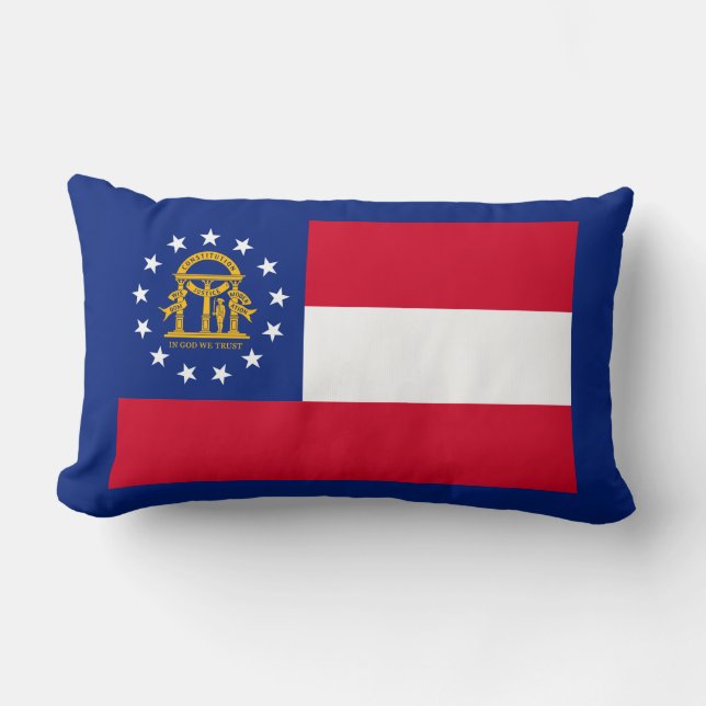 Coussin Rectangle Décor design du drapeau de l'État de Géorgie (Recto)