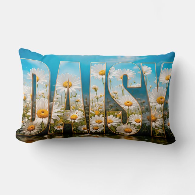 Coussin Rectangle Décor floral botanique de luxe Daisy (Recto)
