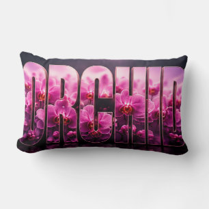 Coussin Rectangle Décor Floral Botanique de Luxe Orchidée