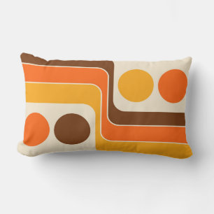 Coussin Rectangle Décor géométrique les années 70 style Throwback