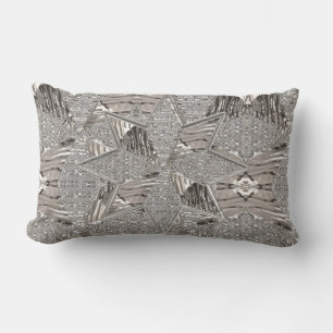 Coussin Rectangle Décor gris argent look Elégant Motif étoile