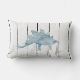 Coussin Rectangle Décor rustique bleu Stegosaurus Dinosaur