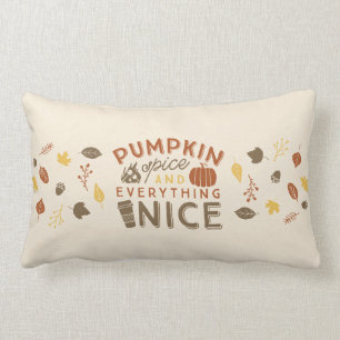 Coussin Rectangle Décor typographique de maison d'automne d'épice 