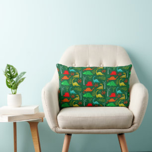 Coussin Rectangle Décoration de nurserie de dinosaures pour petits e