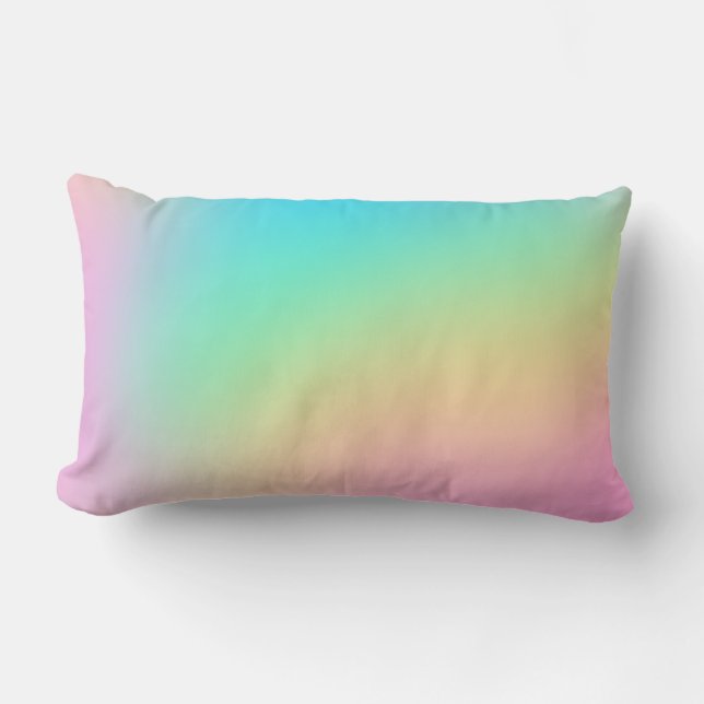 Coussin Rectangle Dégradé arc-en-ciel doux et prismatique (Recto)