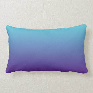 Coussin Rectangle Dégradé de fond simple Turquoise Bleu Violet