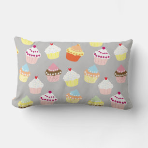 Coussin Rectangle Délicieux Décor Cupcakes Lumbar Pillo