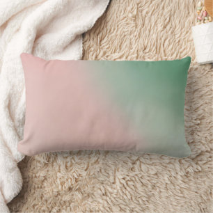 Coussin Rectangle Demi-émeraude art mi-rose de l'IA