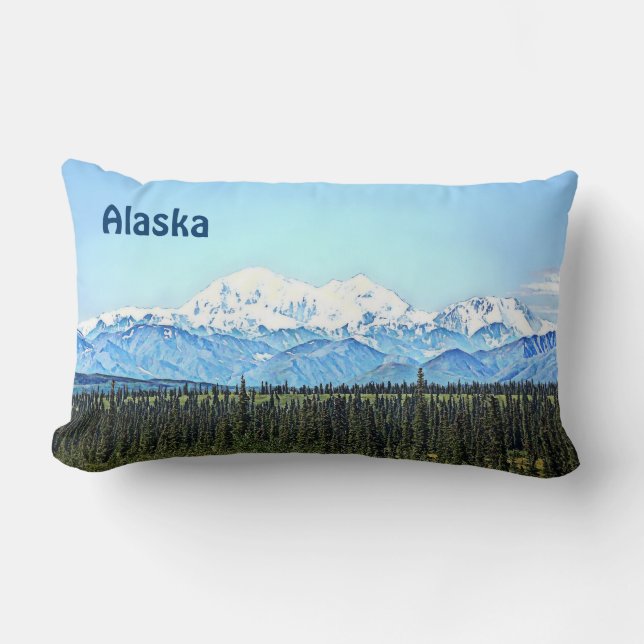 Coussin Rectangle Denali (Mt. McKinley) (Recto)