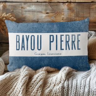 Coussin Rectangle Denim Look Bayou Pierre Louisiana State